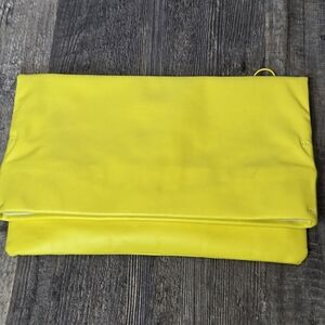 Kate Spade Neon Yellow Clutch